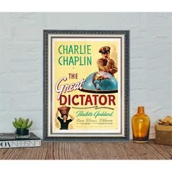 The Great Dictator Movie Poster, Charlie Chaplin Classic