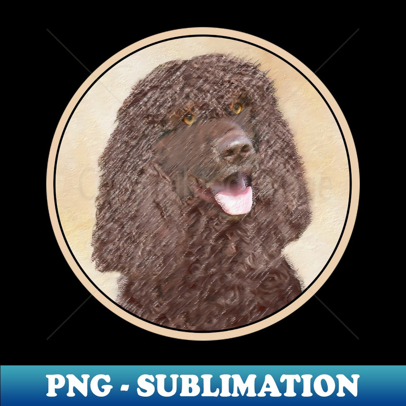 NJ-19875_Irish Water Spaniel Painting - Original Dog Art 7600.jpg