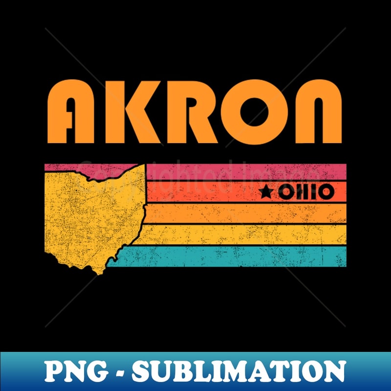 NO-1562_Akron Ohio Vintage Distressed Souvenir 4461.jpg