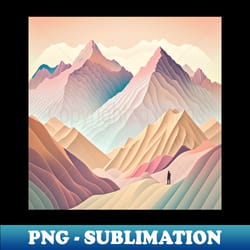 peaks of contemplation - instant sublimation digital download - perfect for creative projects