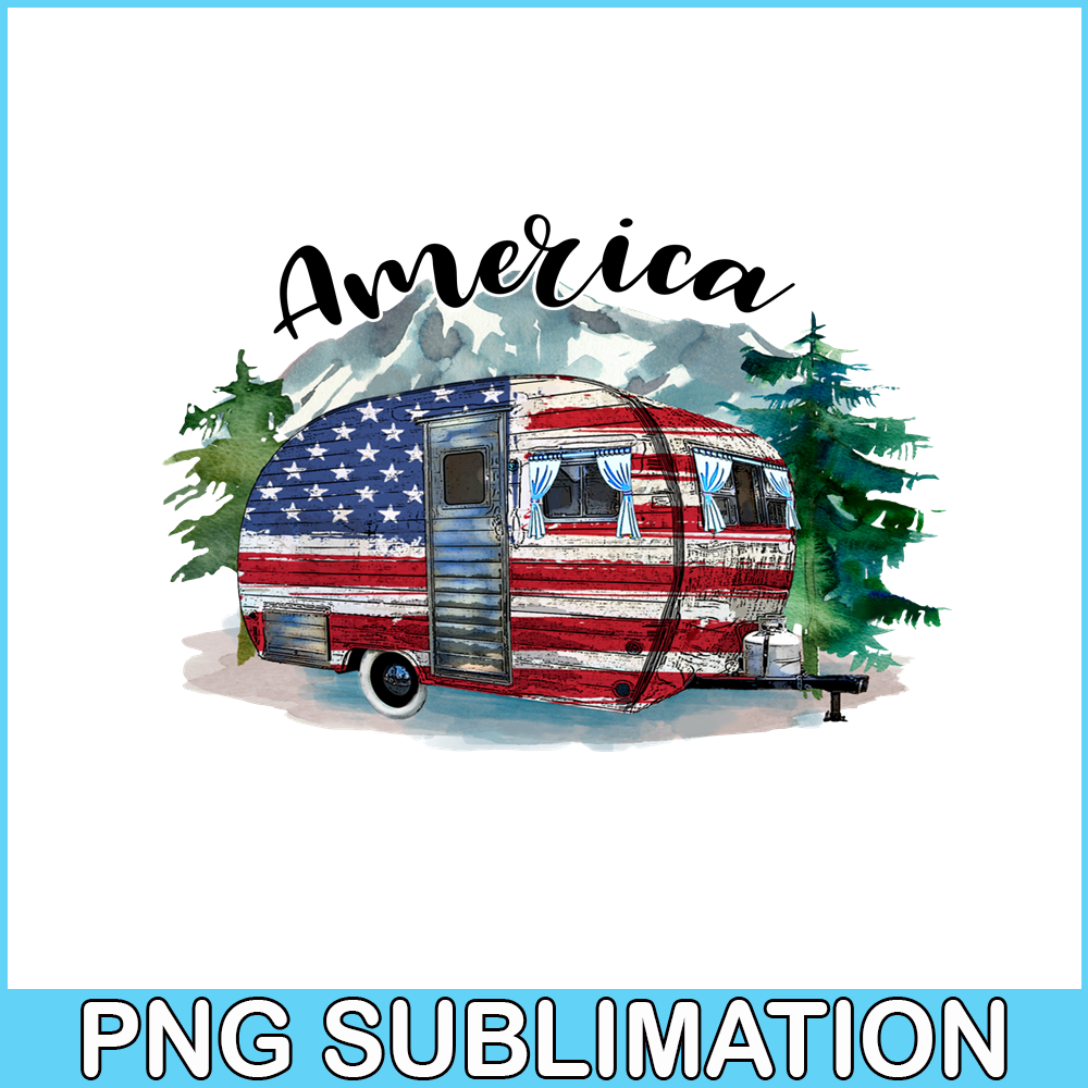 CAMP07112341-America PNG Camping PNG Car Camper American Flag PNG.png