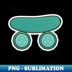 green cucumber vegetable sticker vector illustration food nature icon concept healthy fresh vegetable food cucumber sticker design icon logo - special edition sublimation png file - perfect for creative projects