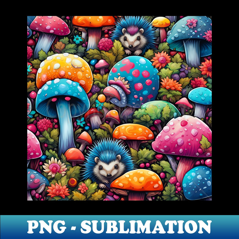 OP-29111_Psychedelic pattern with hedgehogs mushrooms flowers 5340.jpg