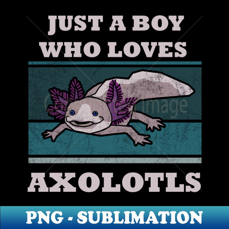 OV-21082_Just A Boy Who Loves Axolotls Funny Kids T-shirt Axolotl Questions Vintage Cute Axolotl Sayings Cute Axolotl Lizard Shirt Mexican Salamander Walking Fi