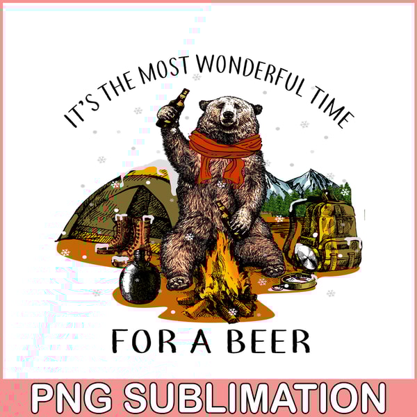 CAMP07112367-It's The Most Wonderful Time PNG Camping PNG For A Beer PNG.png