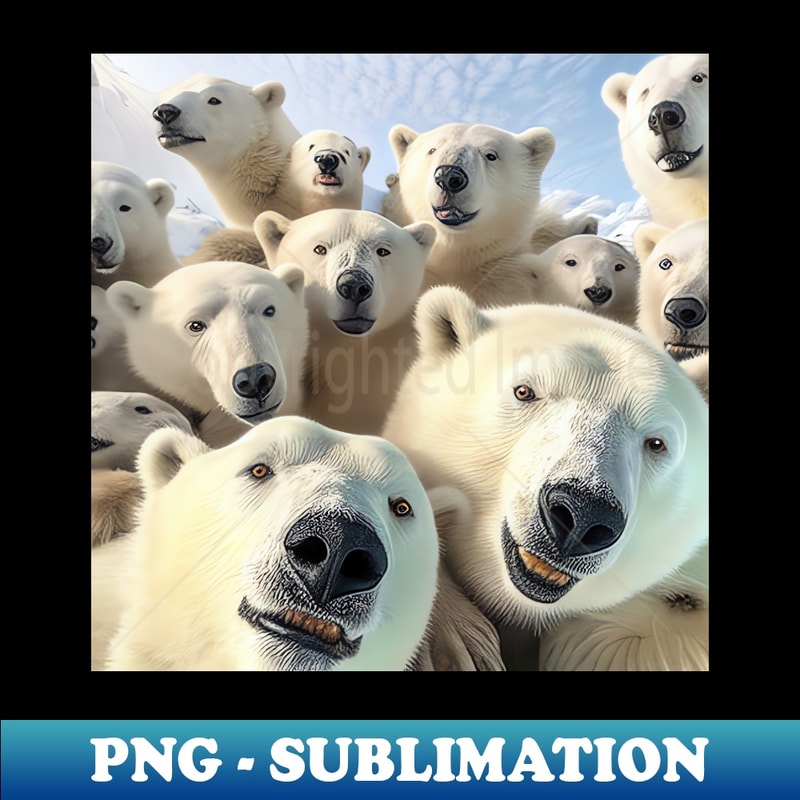 PG-28537_Polar Bear Arctic Wild Nature Funny Happy Humor Photo Selfie 2966.jpg