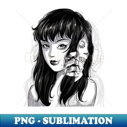 junji ito anime horror devil evil japanese girls manga junji ito t-shirt - sublimation-ready png file - unleash your creativity