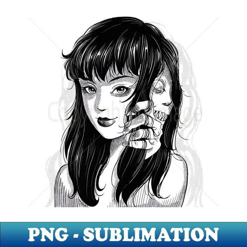 PQ-21069_Junji Ito Anime Horror Devil Evil Japanese Girls Manga Junji Ito T-Shirt 9435.jpg