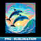 PW-11738_Dolphins Flying Ocean Waves Sunset 8449.jpg