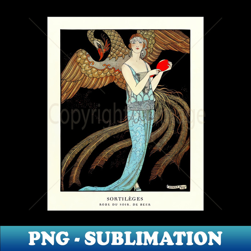 PX-13548_Fashion Illustration - Sortilges Evening dress de Beer 1922 by George Barbier T-Shirt 4822.jpg