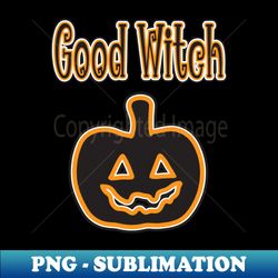 good witch and jack-o-lantern - sublimation-ready png file - perfect for personalization
