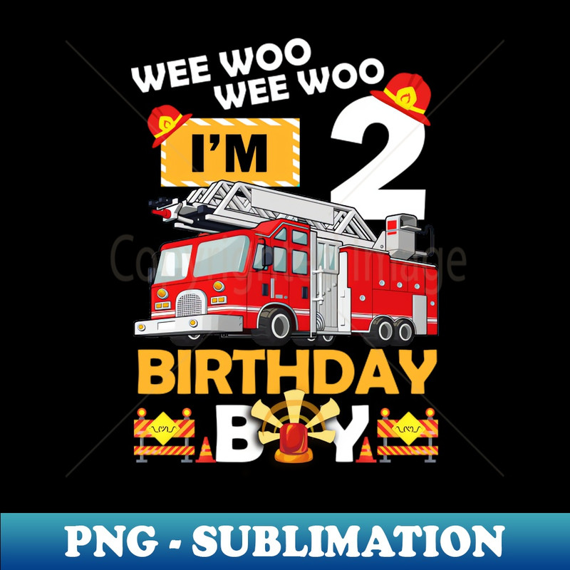QF-13836_Fire Truck 2nd Birthday Boy Firefighter 2 Year Old 6728.jpg
