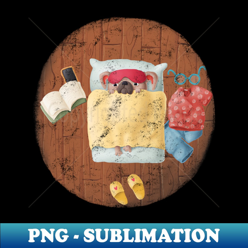 RL-32691_Sleeping Pug Dog n Bedroom 4758.jpg