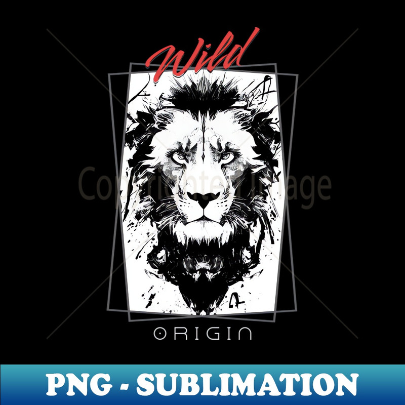 RN-22904_Lion Wild Nature Free Spirit Art Brush Painting 6916.jpg
