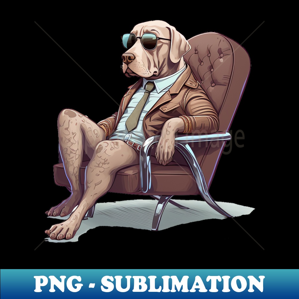 RT-39022_Weimaraner The Bounty Hunter Relaxing After a Hard Day 8511.jpg