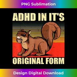 Retro ADHD In It's Original Form Vintage Forest Animal - Contemporary PNG Sublimation Design - Spark Your Artistic Genius