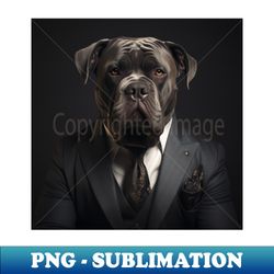 cane corso dog in suit - digital sublimation download file - unleash your creativity