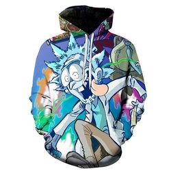 rick and morty alien 3d printed hoodies pullover