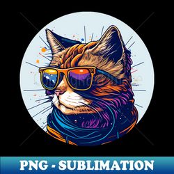 cool cat colorful - colorful cat kitten lover - modern sublimation png file - capture imagination with every detail