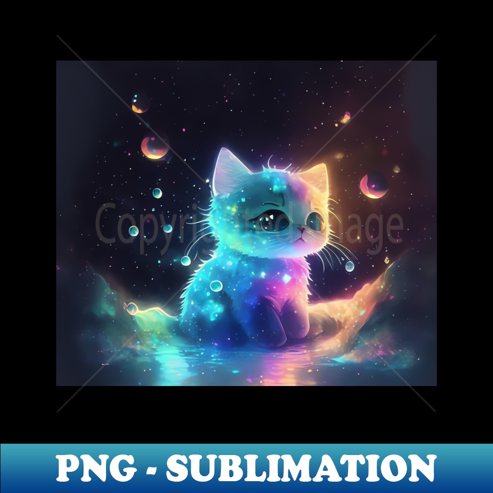 TX-613_A cute glow in the dark rainbow chibi cat in water 7458.jpg