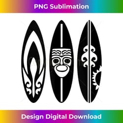 tiki barber surfing boards kalalau beach big kahuna tank top - luxe sublimation png download - striking & memorable impressions