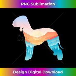 Bedlington Terrier Nature Hiking Dog Sunrise Adventure Tank Top - Chic Sublimation Digital Download - Crafted for Sublimation Excellence