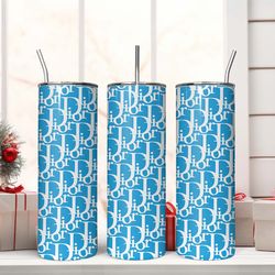 dior tumbler wrap, tumblers 20oz, dior tumbler, blue and white dior tumbler, tumbler png