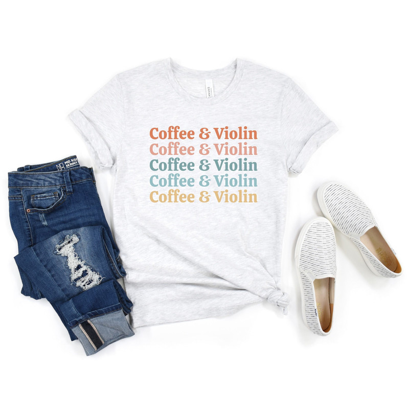 Coffee and Violin Shirt Violin Gifts Violin Teacher Shirt Gift for Musicians Classical Music Shirt Music Teacher Shirt Cute Violin Tshirt.jpg