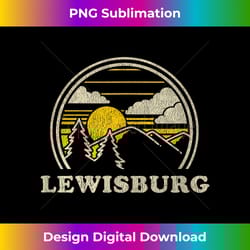 lewisburg west virginia wv t vintage hiking mountains - contemporary png sublimation design - ideal for imaginative endeavors