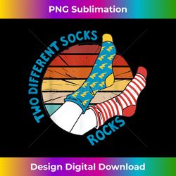 Vintage Two Different Socks Rocks, Wearing Mismatched Socks - Timeless Png Sublimation Download - Lively And Captivating Visuals