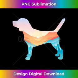 Beagle Nature Hiking Dog Sunrise Adventure Tank Top - Sophisticated PNG Sublimation File - Enhance Your Art with a Dash of Spice