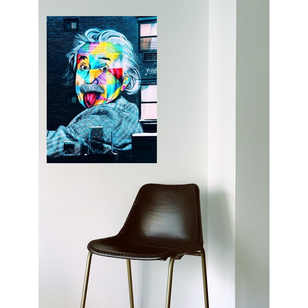 Albert Einstein Street Art Street Art Photography by Jo up to 75x100 Canvas PrintPoster PaperGraffitiTypographyXXL PrintPortraitPopArt.jpg