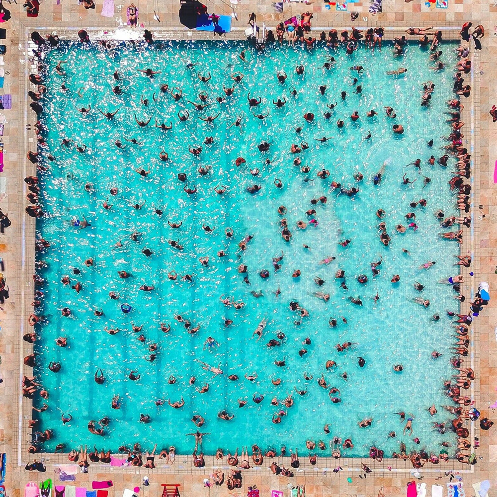 Art Drop Swimming Pool up to 150 x 150 cm SummerPhotographySwimmingDecorativeModernArtXXL Acrylic GlassXXL PrintsComtemporary ArtBluePop Art.jpg