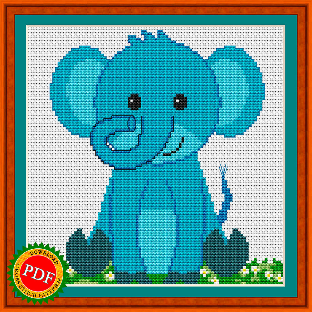 Elephant Cross Stitch Pattern