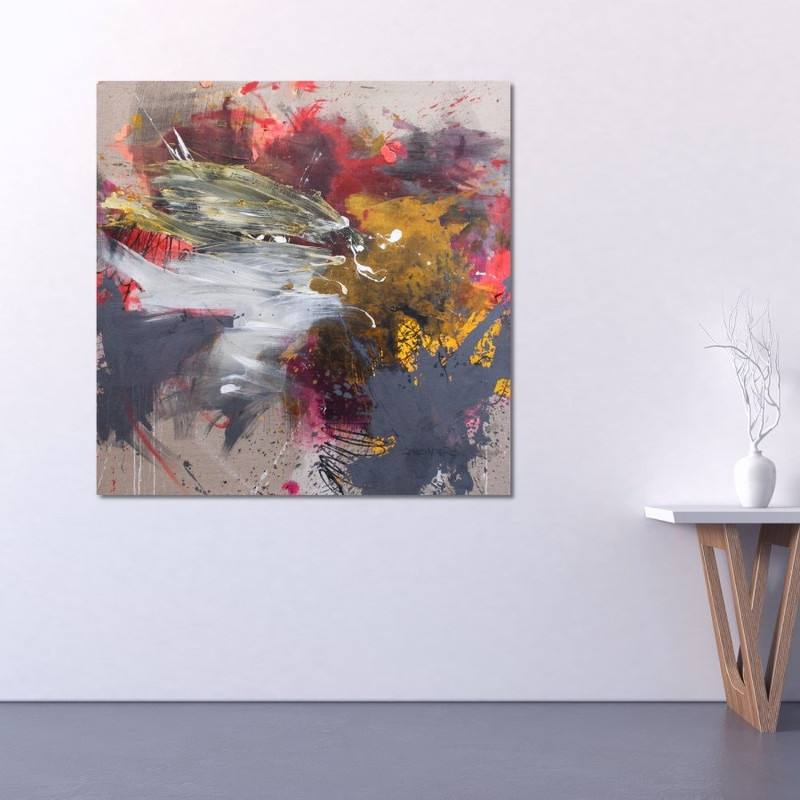 Daniela Schweinsberg Abstract Expressionism 120x120 A bewitched night Acrylic paintingMixed MediaOriginalXXL FormatHommage Franz Kline.jpg