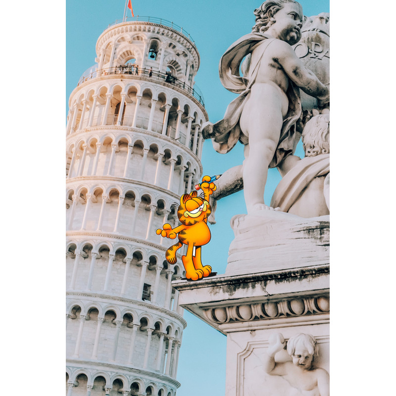 Homage Leaning Tower of Pisa Comic Italy 75x100 Canvas PrintPoster PaperModernXXLModern ArtPopArtDecorativeGraffiti.jpg