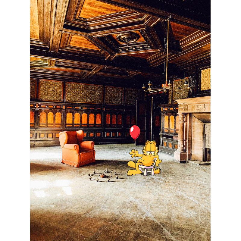 Hommage Lost Place with OldschoolGothic 75x100 Canvas PrintPoster PaperModernXXLModern ArtPopArtDecorativeGraffiti.jpg