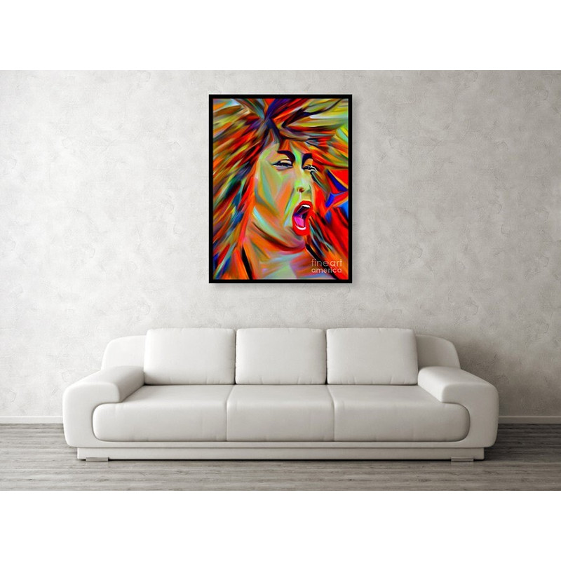 Hommage Tina Turner Rock Music Framed Black 3 D Floating Frame Print 75 x 100 cm Alu DibondClear Varnish RefinedPop ArtMusic.jpg