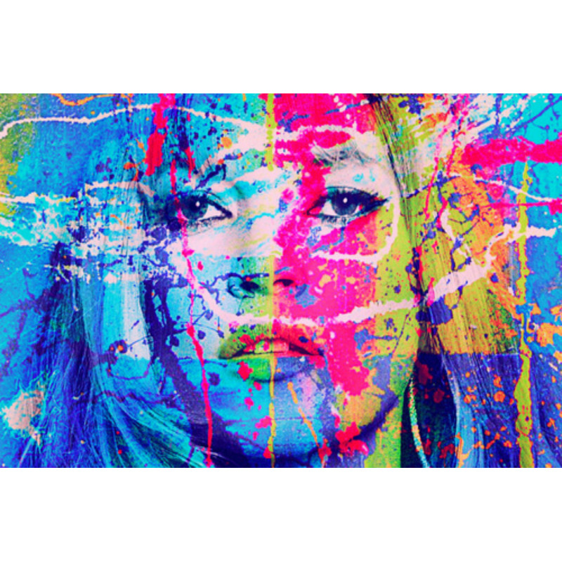 Kate Moss Abstract Splash motif up to 200 x 150 cm Gallery PrintCanvas PrintXXL PrintXXL FormatsAlu DibondPop ArtModern Art.jpg
