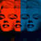 Marilyn Monroe Colors Orange Blue Pop Art Contemporary Art up to 80 x 80 cm Canvas PrintPoster PaperModern ArtAlu DibondSilverAluPortrait.jpg
