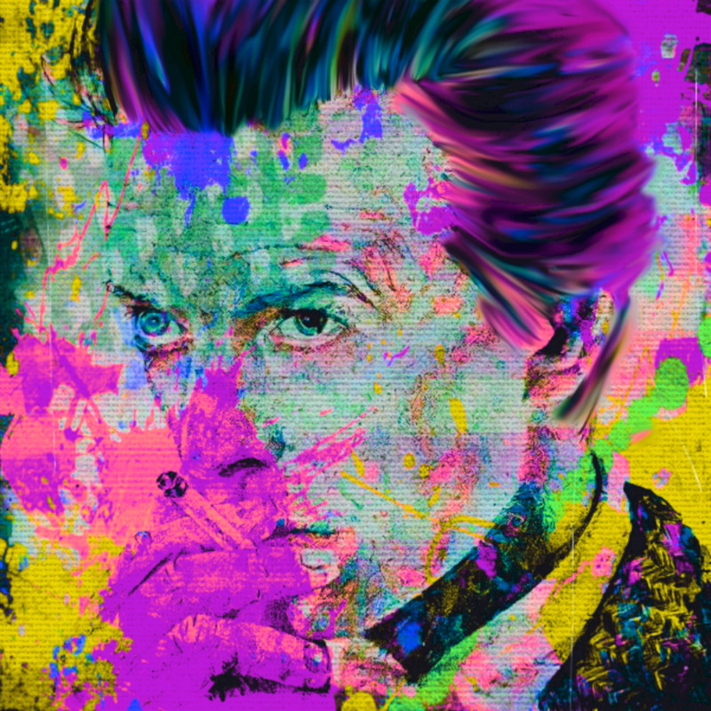 Motif David Bowie Summersplash up to 150 x 150 cm Canvas PrintBritishSingerRockPop MusicXXL PrintXXL FormatsAluSilverAluPop Art.jpg