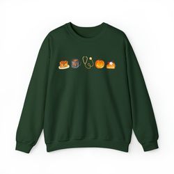 nurse sweatshirt, fall sweatshirt, fall pumpkin shirt, thanksgiving sweatshirt, halloween nurse tshirt, nurse gift, nurs