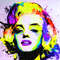 Motif Marilyn Monroe colorful neon yellow up to 150 x 150 cm colourfulfilmfashionportraitcanvas printXXL printAlu DibondSilverAluPop Art.jpg