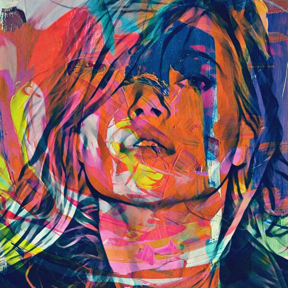 Motif Portrait Kate Moss Colors Ultra HD Gallery Print Acrylic Glass Pop Art up to 150 x 150 cm Canvas PrintAbstractModern ArtArt Frame Black.jpg
