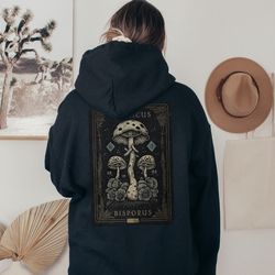 mushroom forest vintage tarot card cottagecore hoodie tree nature forest mystical sweater botanical goblincore top trend