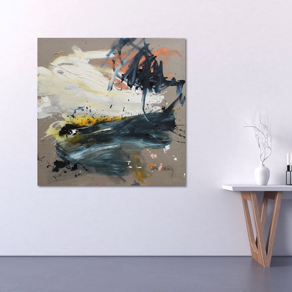 Daniela Schweinsberg Abstract Expressionism 120x120 Watching the night skyMixed MediaOriginalXXL FormatHommage Franz Kline.jpg