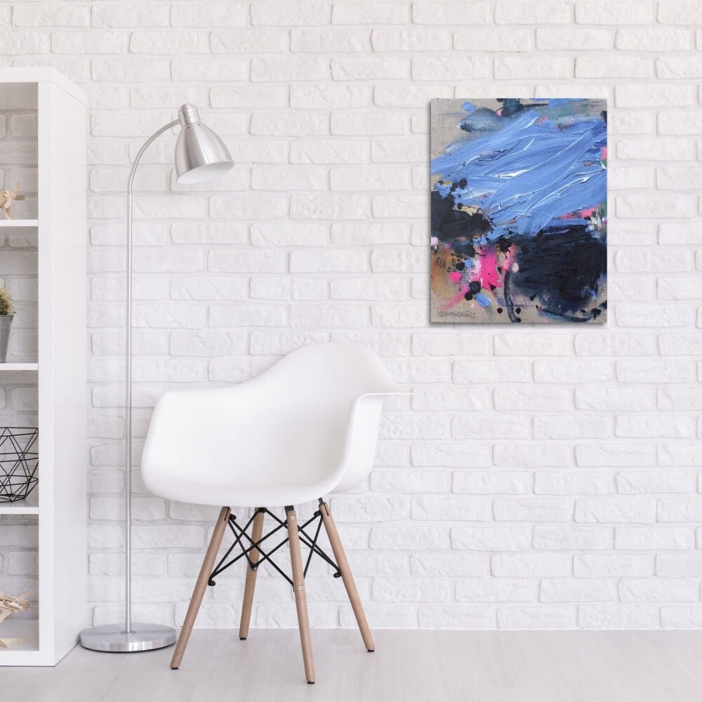 Daniela Schweinsberg Abstract Expressionism 40 x 50 cm Forget me not Acrylic paintingMixed MediaOriginalXXL FormatHommage Franz Kline.jpg