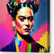 Homage motif Frida Kahlo Rainbow Special feature canvas with 5 cm thick stretcher frameColorsModern ArtMexican artistPop ArtPrint.jpg
