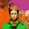 Hommage Frida Mexican artist splash up to 80 x 80 cm canvas printposter paperAlu DibondSilverAluPop ArtStreet Art.jpg