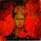 Hommage Frida Orange up to 80 x 80 cm Canvas PrintPoster PaperMexican ArtistAlu DibondSilverAluPop ArtStreet Art.jpg